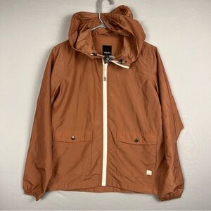 Vuori Santa Ana Jacket Women’s Small Lightweight Windbreaker Pockets Hood RUST